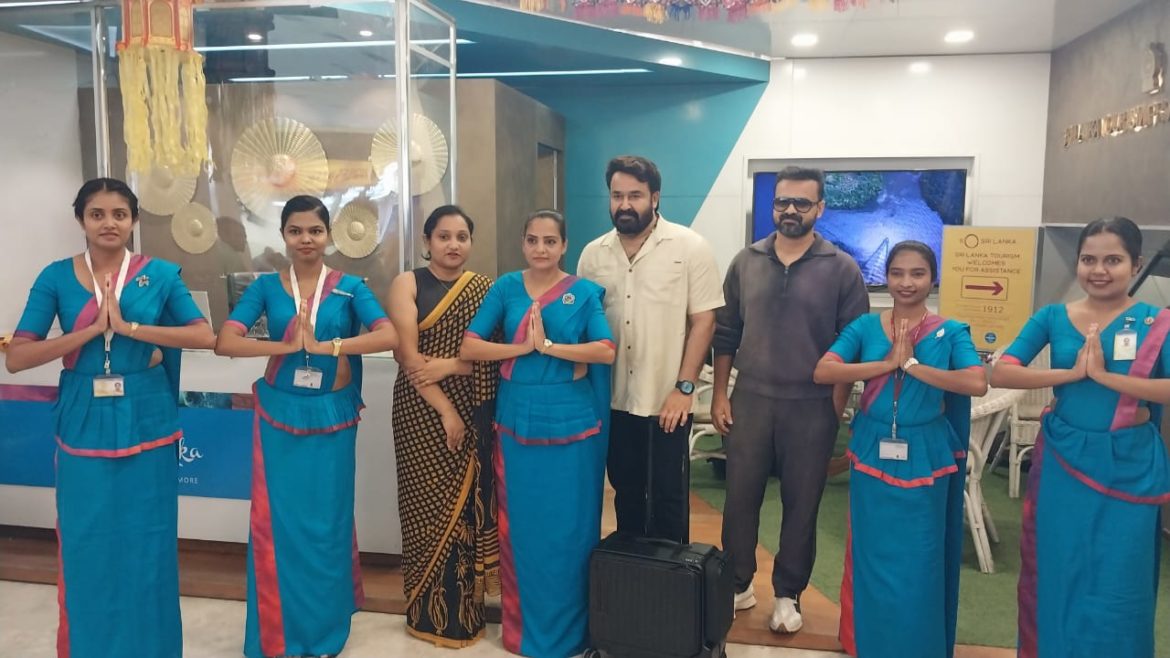 இலங்கைக்கு வந்துள்ள மலையாள சூப்பர் ஸ்டார் மோகன்லால்!